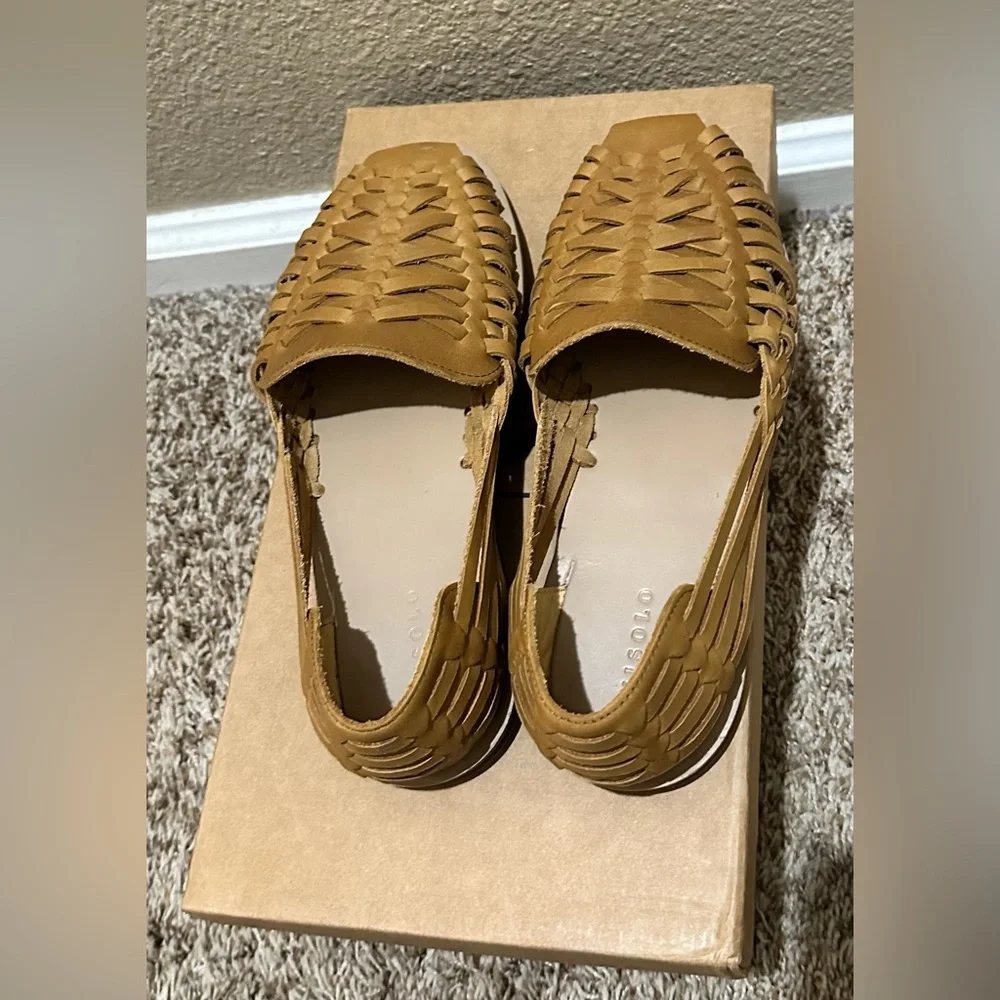 Nisolo Brown Woven Leather Men’s Sandals